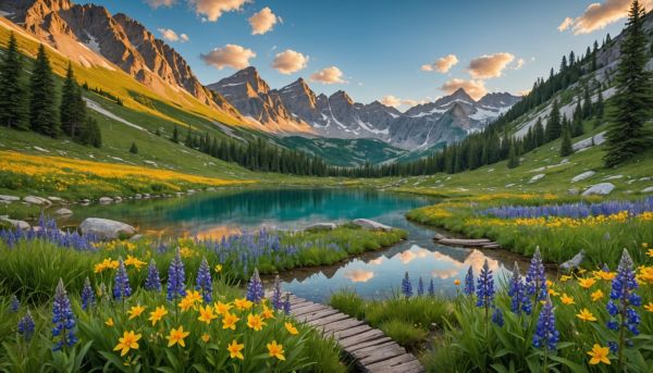 Vacances dans la montagne l'été