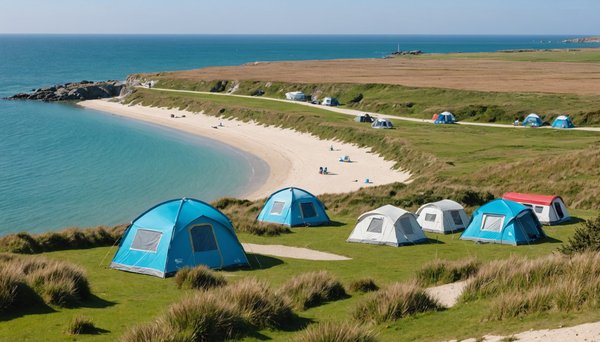 Le charme d'un camping avec accès direct à la plage de la Belle Etoile à Concarneau